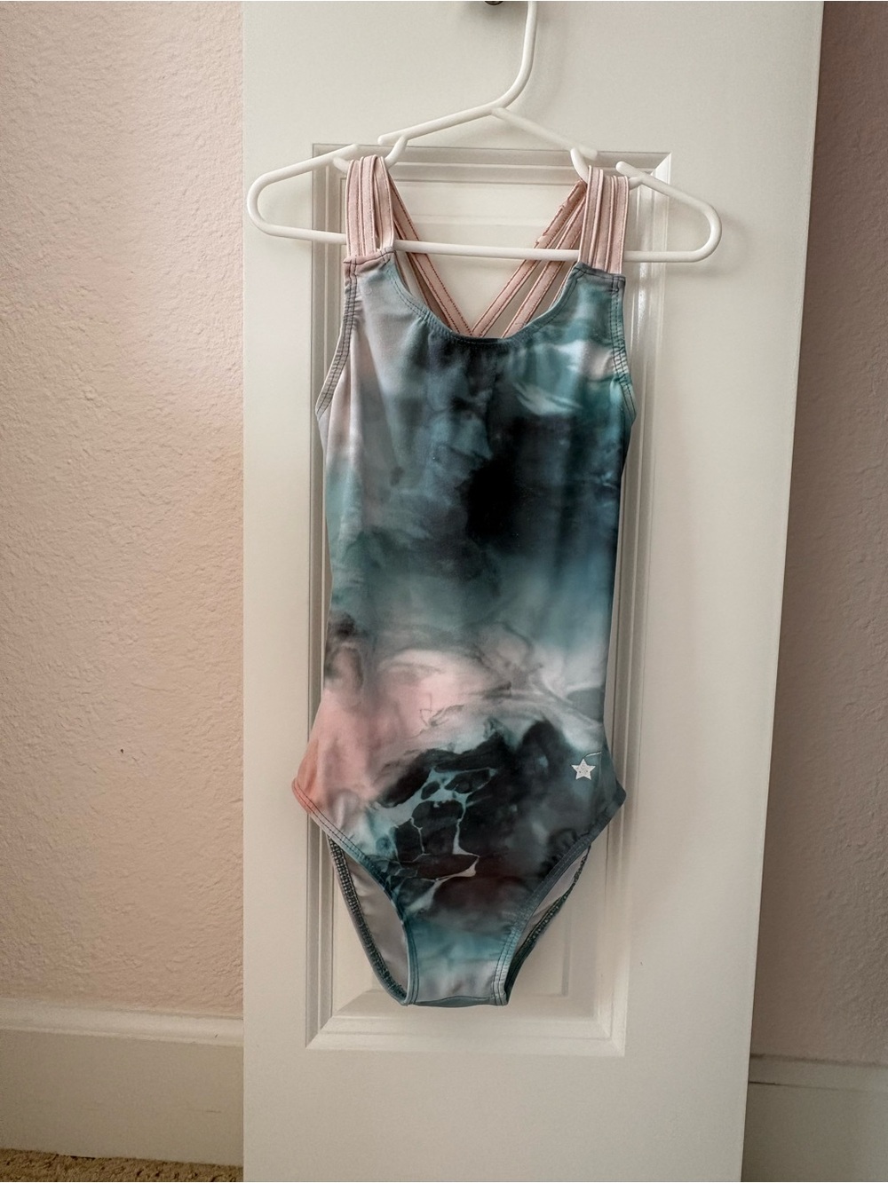 Destira Blue and Pink Gymnastics Leotard